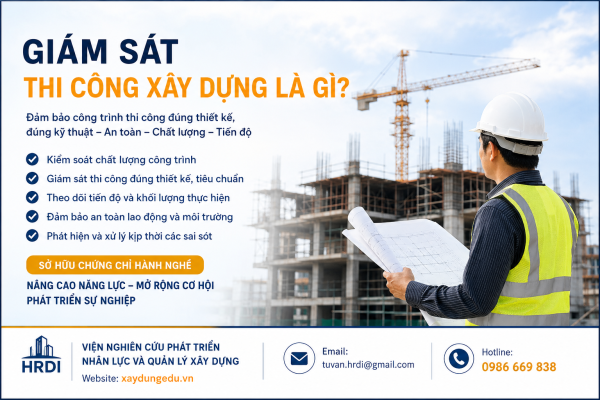 Giám sát thi công xây dựng là gì? Vai trò, nhiệm vụ và điều kiện hành nghề mới nhất