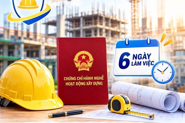Cấp chứng chỉ hành nghề xây dựng hạng II, III năm 2026: Thời gian giải quyết chỉ còn 6 ngày