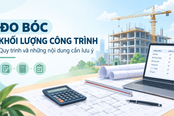 ĐO BÓC KHỐI LƯỢNG CÔNG TRÌNH LÀ GÌ? QUY TRÌNH VÀ NHỮNG NỘI DUNG CẦN LƯU Ý